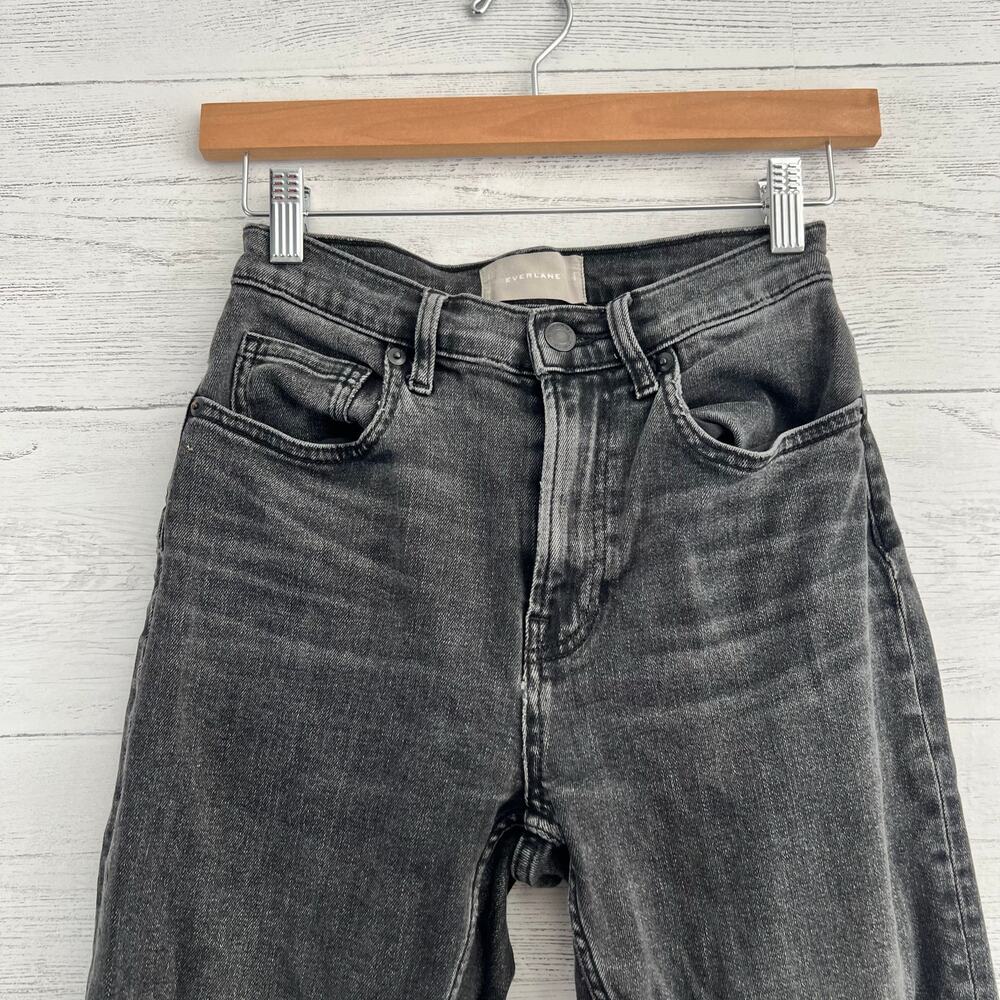 Everlane Dark Wash High Rise Straight Denim Jeans Size 6 - Picture 6 of 7